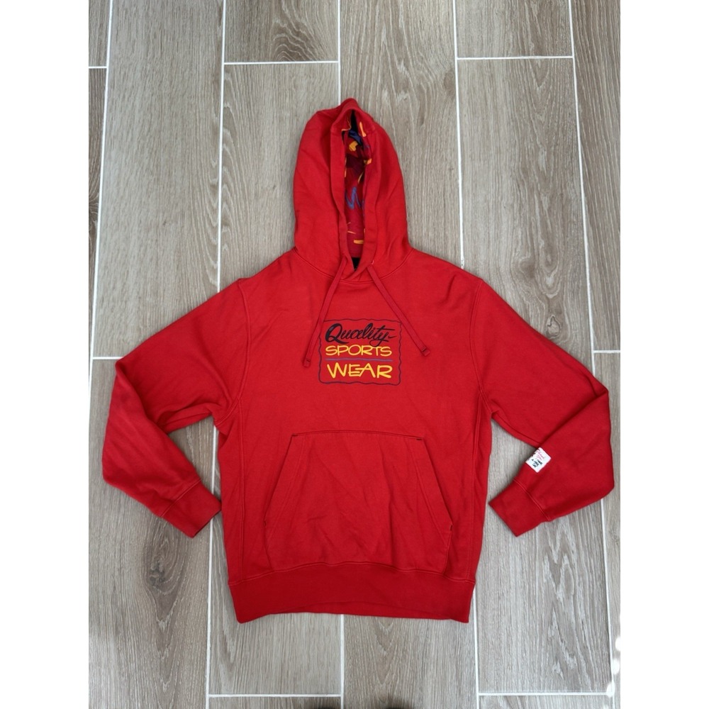 Nike Sportswear Hoodie Mens Small Red Pullover Graphic Sweatshirt Logo
